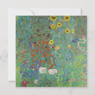 Gustav Klimt - Landentuin met zonnebloemen Kaart