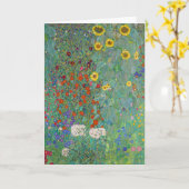 Gustav Klimt - Landentuin met zonnebloemen Kaart (Gele Bloem)