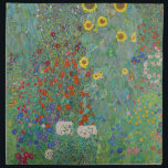 Gustav Klimt - Landentuin met zonnebloemen Katoenen Servet<br><div class="desc">Landtuin met zonnebloemen / Boerderijen tuin met zonnebloemen - Gustav Klimt in 1905-1906</div>