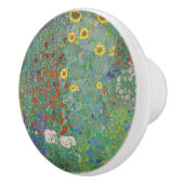 Gustav Klimt - Landentuin met zonnebloemen Keramische Knop (Rechts)