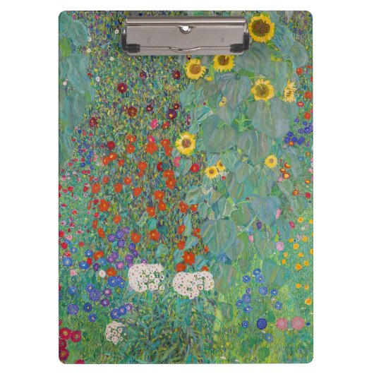 Gustav Klimt - Landentuin met zonnebloemen Klembord (Voorkant)