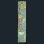 Gustav Klimt - Landentuin met zonnebloemen Korte Tafelloper<br><div class="desc">Landtuin met zonnebloemen / Boerderijen tuin met zonnebloemen - Gustav Klimt in 1905-1906</div>