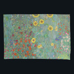 Gustav Klimt - Landentuin met zonnebloemen Kussensloop<br><div class="desc">Landtuin met zonnebloemen / Boerderijen tuin met zonnebloemen - Gustav Klimt in 1905-1906</div>