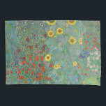 Gustav Klimt - Landentuin met zonnebloemen Kussensloop<br><div class="desc">Landtuin met zonnebloemen / Boerderijen tuin met zonnebloemen - Gustav Klimt in 1905-1906</div>