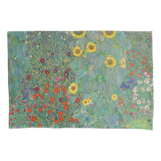 Gustav Klimt - Landentuin met zonnebloemen Kussensloop (Voorkant)