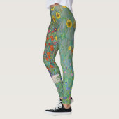 Gustav Klimt - Landentuin met zonnebloemen Leggings (Links)