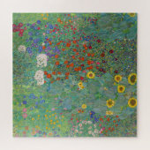 Gustav Klimt - Landentuin met zonnebloemen Legpuzzel (Horizontaal)