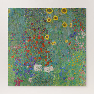 Gustav Klimt - Landentuin met zonnebloemen Legpuzzel