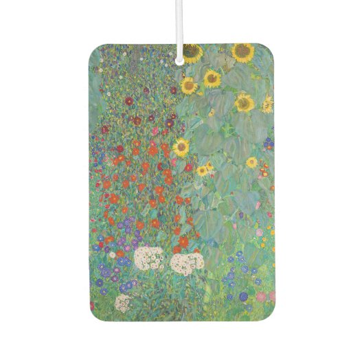 Gustav Klimt - Landentuin met zonnebloemen Luchtverfrisser (Voorkant)