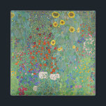 Gustav Klimt - Landentuin met zonnebloemen Magneet<br><div class="desc">Landtuin met zonnebloemen / Boerderijen tuin met zonnebloemen - Gustav Klimt in 1905-1906</div>