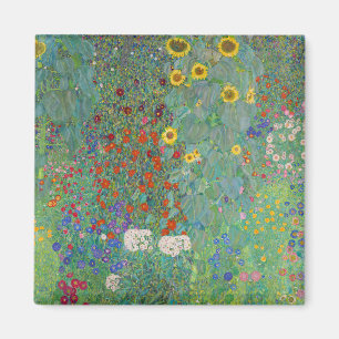 Gustav Klimt - Landentuin met zonnebloemen Magneet