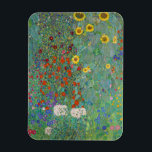 Gustav Klimt - Landentuin met zonnebloemen Magneet<br><div class="desc">Landtuin met zonnebloemen / Boerderijen tuin met zonnebloemen - Gustav Klimt in 1905-1906</div>