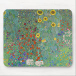 Gustav Klimt - Landentuin met zonnebloemen Muismat<br><div class="desc">Landtuin met zonnebloemen / Boerderijen tuin met zonnebloemen - Gustav Klimt in 1905-1906</div>