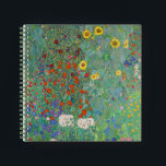 Gustav Klimt - Landentuin met zonnebloemen Notitieboek<br><div class="desc">Landtuin met zonnebloemen / Boerderijen tuin met zonnebloemen - Gustav Klimt in 1905-1906</div>