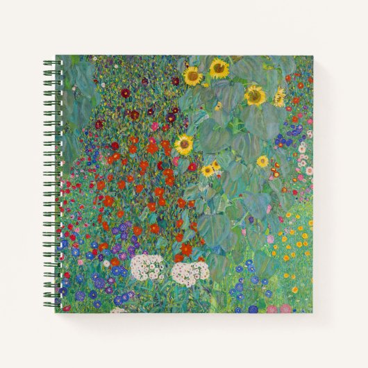 Gustav Klimt - Landentuin met zonnebloemen Notitieboek (Voorkant)