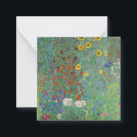 Gustav Klimt - Landentuin met zonnebloemen Notitiekaartje<br><div class="desc">Landtuin met zonnebloemen / Boerderijen tuin met zonnebloemen - Gustav Klimt in 1905-1906</div>