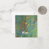 Gustav Klimt - Landentuin met zonnebloemen Notitiekaartje (Voorkant / Achterkant in situ)