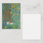 Gustav Klimt - Landentuin met zonnebloemen Notitiekaartje (Voorkant / Achterkant)