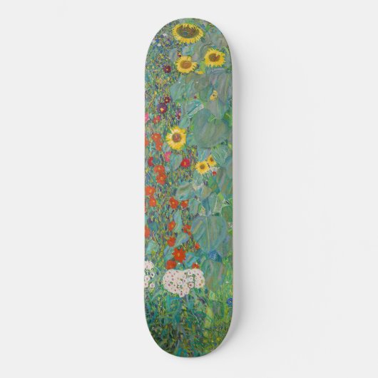 Gustav Klimt - Landentuin met zonnebloemen Persoonlijk Skateboard (Voorkant)