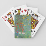 Gustav Klimt - Landentuin met zonnebloemen Pokerkaarten<br><div class="desc">Landtuin met zonnebloemen / Boerderijen tuin met zonnebloemen - Gustav Klimt in 1905-1906</div>