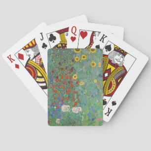 Gustav Klimt - Landentuin met zonnebloemen Pokerkaarten