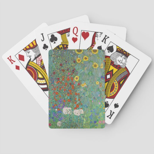 Gustav Klimt - Landentuin met zonnebloemen Pokerkaarten (Achterkant)