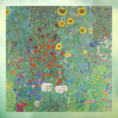 Gustav Klimt - Landentuin met zonnebloemen Raamsticker (Vel 3)