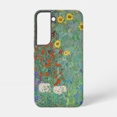 Gustav Klimt - Landentuin met zonnebloemen Samsung Galaxy Hoesje (Achterkant)