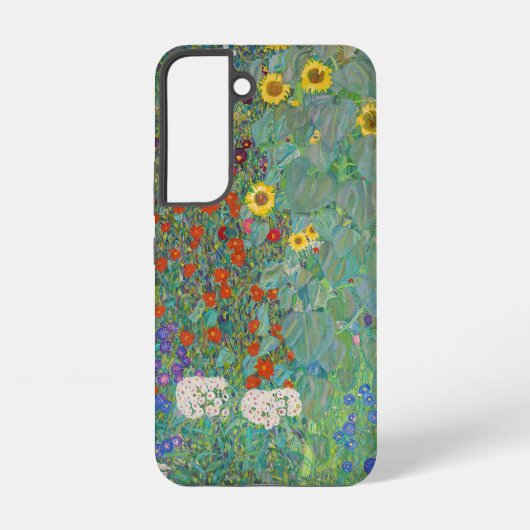 Gustav Klimt - Landentuin met zonnebloemen Samsung Galaxy Hoesje (Achterkant)