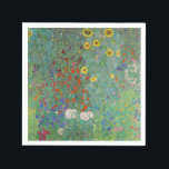 Gustav Klimt - Landentuin met zonnebloemen Servet<br><div class="desc">Landtuin met zonnebloemen / Boerderijen tuin met zonnebloemen - Gustav Klimt in 1905-1906</div>