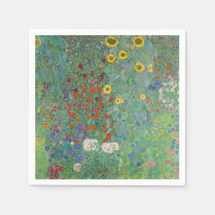 Gustav Klimt - Landentuin met zonnebloemen Servet