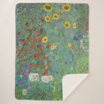 Gustav Klimt - Landentuin met zonnebloemen Sherpa Deken<br><div class="desc">Landtuin met zonnebloemen / Boerderijen tuin met zonnebloemen - Gustav Klimt in 1905-1906</div>