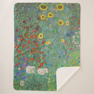 Gustav Klimt - Landentuin met zonnebloemen Sherpa Deken