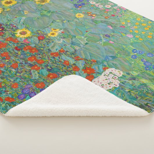 Gustav Klimt - Landentuin met zonnebloemen Sherpa Deken (3/4)