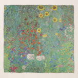 Gustav Klimt - Landentuin met zonnebloemen Sjaal<br><div class="desc">Landtuin met zonnebloemen / Boerderijen tuin met zonnebloemen - Gustav Klimt in 1905-1906</div>