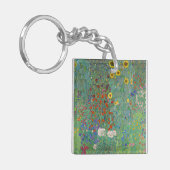 Gustav Klimt - Landentuin met zonnebloemen Sleutelhanger (Voorkant Links)