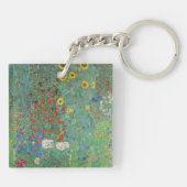 Gustav Klimt - Landentuin met zonnebloemen Sleutelhanger (Achterkant)