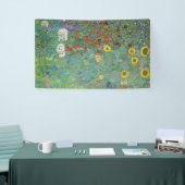 Gustav Klimt - Landentuin met zonnebloemen Spandoek (Beurs)