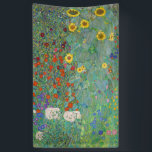 Gustav Klimt - Landentuin met zonnebloemen Spandoek<br><div class="desc">Landtuin met zonnebloemen / Boerderijen tuin met zonnebloemen - Gustav Klimt in 1905-1906</div>