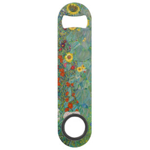 Gustav Klimt - Landentuin met zonnebloemen Speed Flessenopener