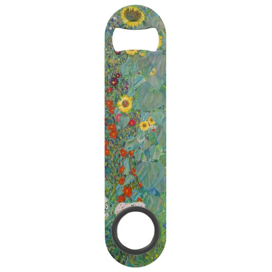 Gustav Klimt - Landentuin met zonnebloemen Speed Flessenopener (Voorkant)