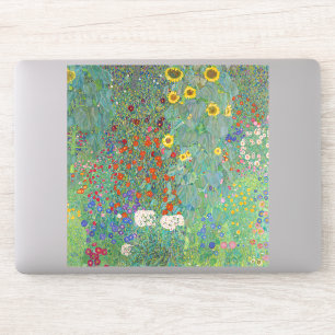 Gustav Klimt - Landentuin met zonnebloemen Sticker