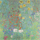 Gustav Klimt - Landentuin met zonnebloemen Sticker (Voorkant)