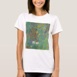 Gustav Klimt - Landentuin met zonnebloemen T-shirt<br><div class="desc">Landtuin met zonnebloemen / Boerderijen tuin met zonnebloemen - Gustav Klimt in 1905-1906</div>