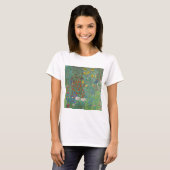 Gustav Klimt - Landentuin met zonnebloemen T-shirt (Voorkant volledig)