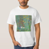 Gustav Klimt - Landentuin met zonnebloemen T-shirt (Voorkant)