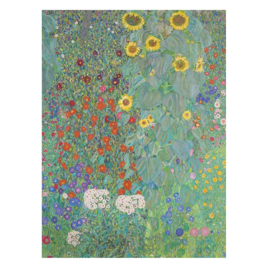 Gustav Klimt - Landentuin met zonnebloemen Tafelkleed (Voorkant)