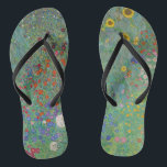 Gustav Klimt - Landentuin met zonnebloemen Teenslippers<br><div class="desc">Landtuin met zonnebloemen / Boerderijen tuin met zonnebloemen - Gustav Klimt in 1905-1906</div>