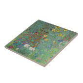 Gustav Klimt - Landentuin met zonnebloemen Tegeltje (Zijkant)
