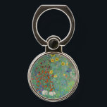 Gustav Klimt - Landentuin met zonnebloemen Telefoonring<br><div class="desc">Landtuin met zonnebloemen / Boerderijen tuin met zonnebloemen - Gustav Klimt in 1905-1906</div>